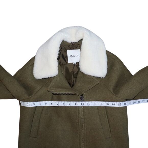 Madewell Eldridge Insuluxe Wool Blend Zip Coat Size Small - Picture 5 of 8